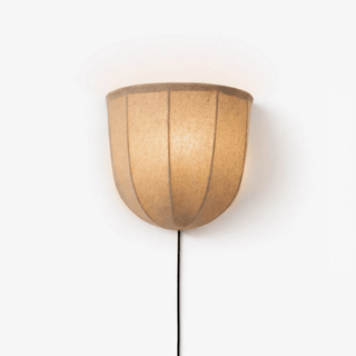 Sienna Linen Plug-in Wall Sconce-Neutral Decor