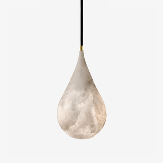 Alabaster Raindrop Pendant Light-Neutral Decor