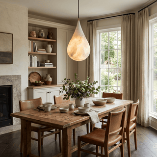 Alabaster Raindrop Pendant Light-Neutral Decor