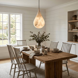 Alabaster Raindrop Pendant Light-Neutral Decor
