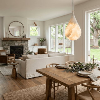Alabaster Raindrop Pendant Light-Neutral Decor