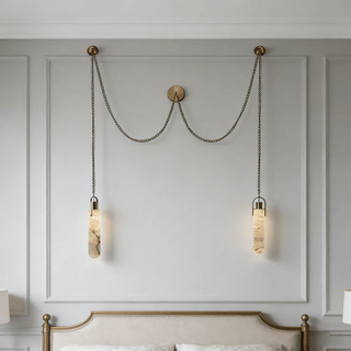 Cylindrical Cluster Alabaster Chandelier-Neutral Decor