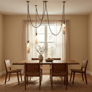 Cylindrical Cluster Alabaster Chandelier-Neutral Decor