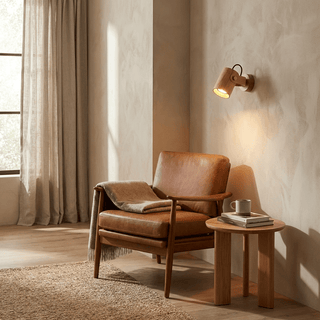 Brinka Wood Wall Spotlight-Neutral Decor