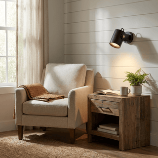 Brinka Wood Wall Spotlight-Neutral Decor
