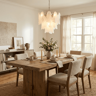 Fuchsia Chandelier-Neutral Decor
