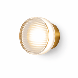 Luno Ribbed Glass Wall Light-Neutral Decor