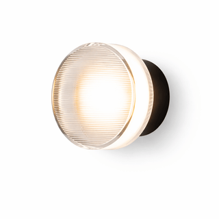 Luno Ribbed Glass Wall Light-Neutral Decor