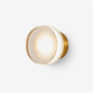 Luno Ribbed Glass Wall Light-Neutral Decor