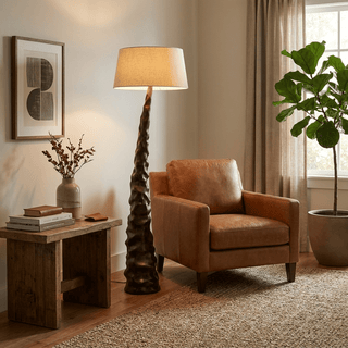 Sculpted Peak Floor Lamp-Neutral Decor