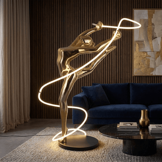 Aurelia Ribbon Dancer Floor Lamp-Neutral Decor