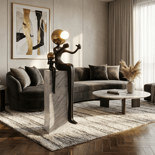 Harmony Duo Sculpture Lamp-Neutral Decor