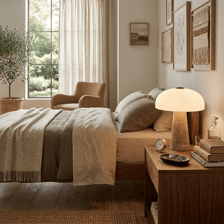 Haloire Marble Table Lamp-Neutral Decor