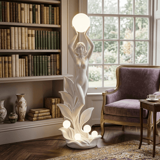 Aurora Muse Sculptural Floor Lamp-Neutral Decor