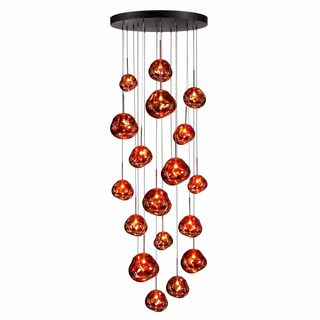 Multi Lava Round Pendant Lamp-Neutral Decor