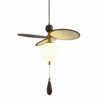 Vintage Floral Disc Chandelier-Neutral Decor