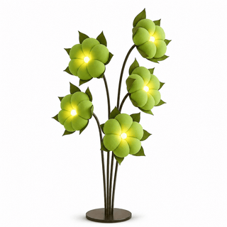 Green Blossom Floor Lamp-Neutral Decor