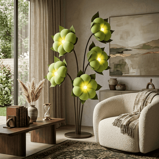 Green Blossom Floor Lamp-Neutral Decor