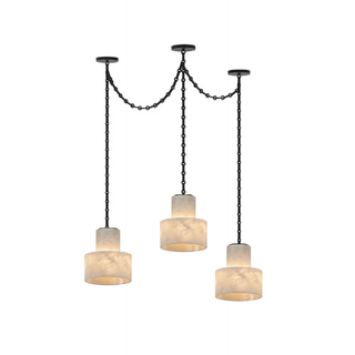 Multi-Tier Chain Drum Pendant Lamp-Neutral Decor