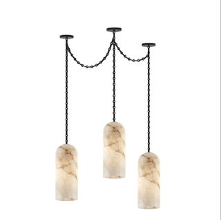 Cascading Chain Capsule Chandelier-Neutral Decor