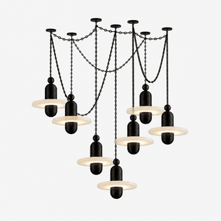 Orbital Drift Chain Chandelier-Neutral Decor