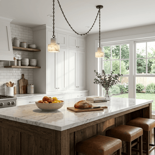 Multi-Tier Chain Drum Pendant Lamp-Neutral Decor