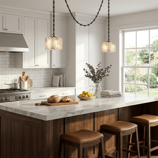 Cascade Chain Cube Chandelier-Neutral Decor