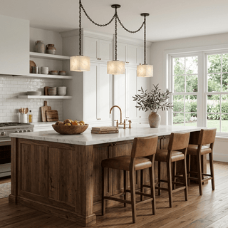 Cascade Chain Cube Chandelier-Neutral Decor