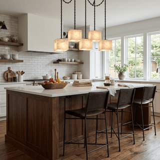 Cascade Chain Cube Chandelier-Neutral Decor
