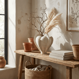 Magnolia Bloom Ceramic Sculpture Vase-Neutral Decor