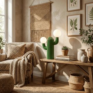 Playline Cactus Table Lamp-Neutral Decor