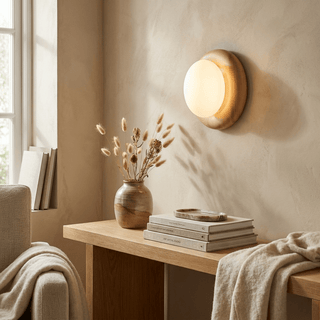 Brevin Wood Wall Sconce-Neutral Decor