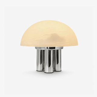 Mira Alabaster Mushroom Table Lamp-Neutral Decor