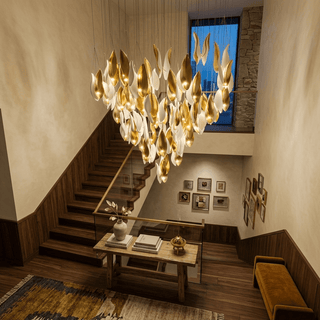 Petalia Cascade Chandelier-Neutral Decor