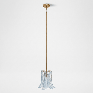 Olive Petal Glass Pendant Lamp-Neutral Decor