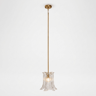 Olive Petal Glass Pendant Lamp-Neutral Decor
