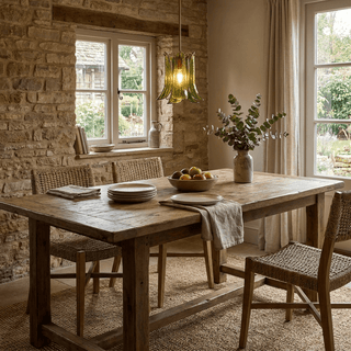 Olive Petal Glass Pendant Lamp-Neutral Decor