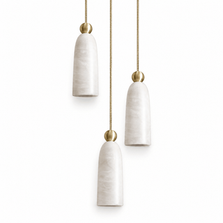 Alabaster Bell Cluster Pendant Lamp-Neutral Decor