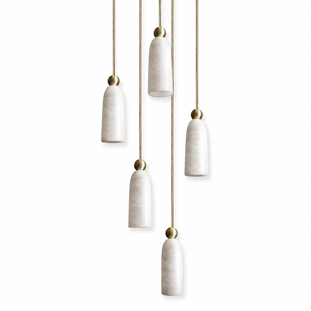 Alabaster Bell Cluster Pendant Lamp-Neutral Decor