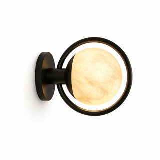 Celestial Ring Alabaster Wall Lamp-Neutral Decor