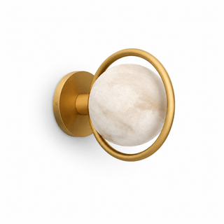 Celestial Ring Alabaster Wall Lamp-Neutral Decor