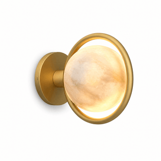 Celestial Ring Alabaster Wall Lamp-Neutral Decor