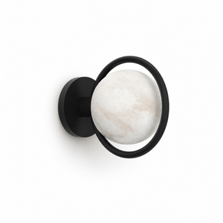 Celestial Ring Alabaster Wall Lamp-Neutral Decor