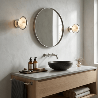 Celestial Ring Alabaster Wall Lamp-Neutral Decor