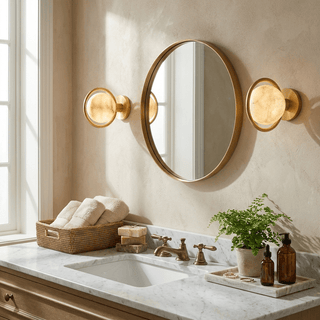Celestial Ring Alabaster Wall Lamp-Neutral Decor