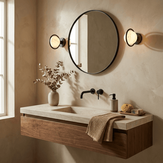 Celestial Ring Alabaster Wall Lamp-Neutral Decor