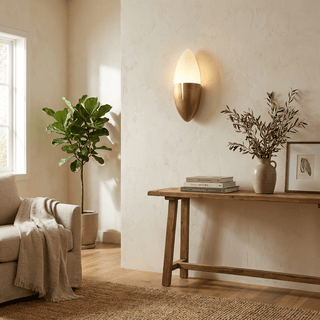 Gilded Cocoon Wall Lamp-Neutral Decor