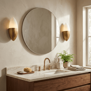 Gilded Cocoon Wall Lamp-Neutral Decor