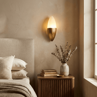 Gilded Cocoon Wall Lamp-Neutral Decor