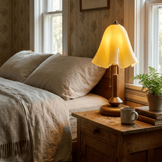 Bell Glass Table Lamp-Neutral Decor